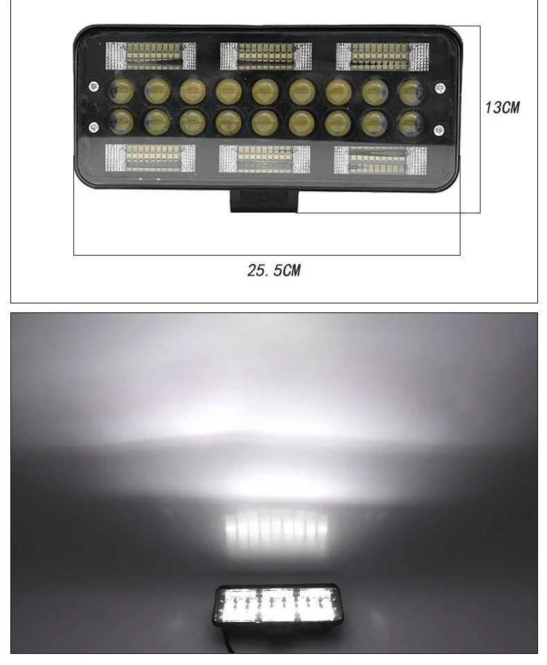 Диоден халоген с къси и дълги светлини - 12 / 24V - 199W