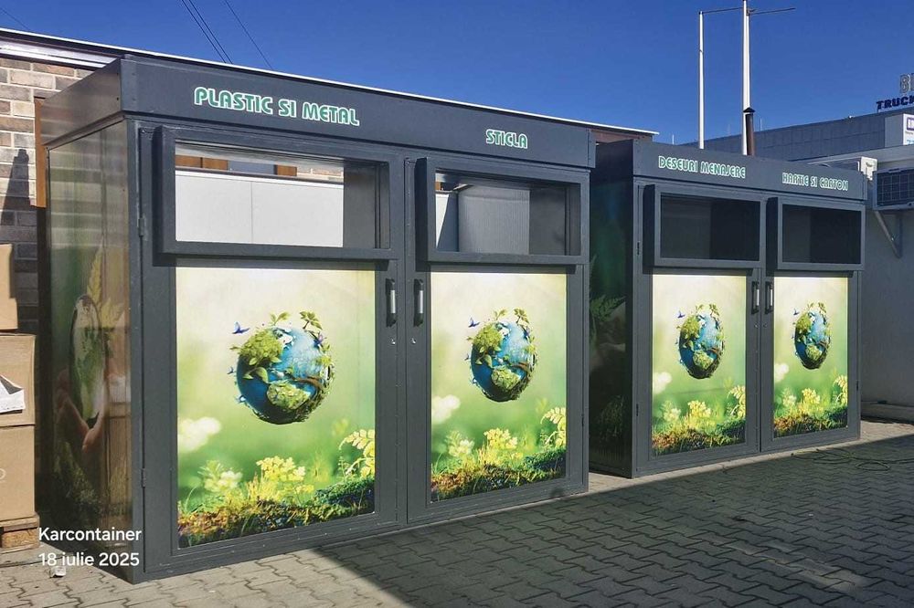 Modul containere colectare selectiva a deseurilor cu 4 unitati