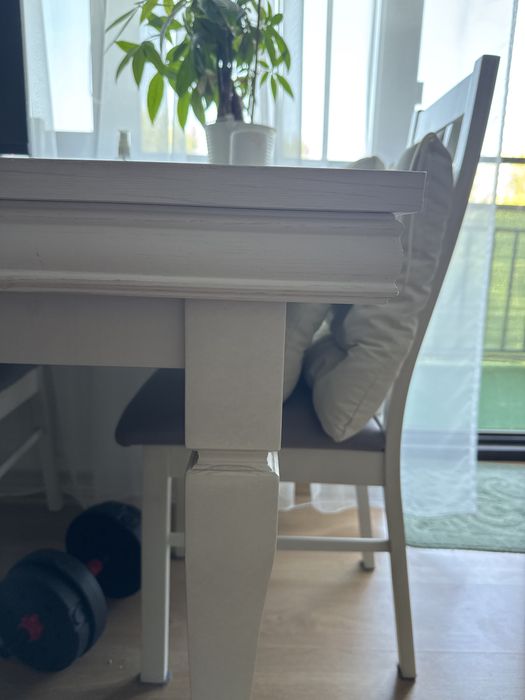 Vand masa dining Mobexpert lemn masiv+ scaune optional