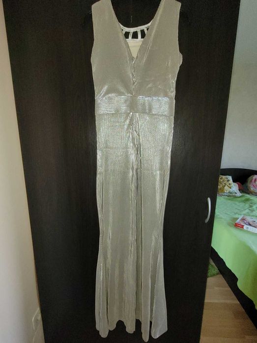 Rochie argintie lunga