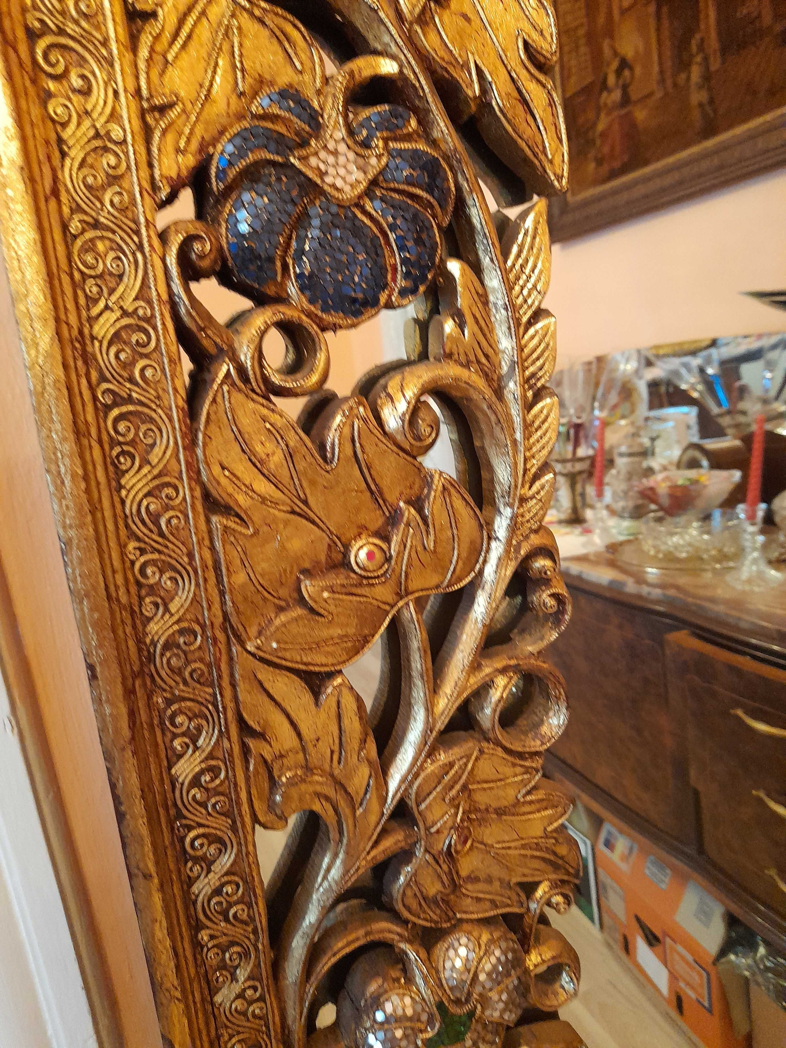 Oglindă  ArtbNouveau ,lemn exotic 200/100