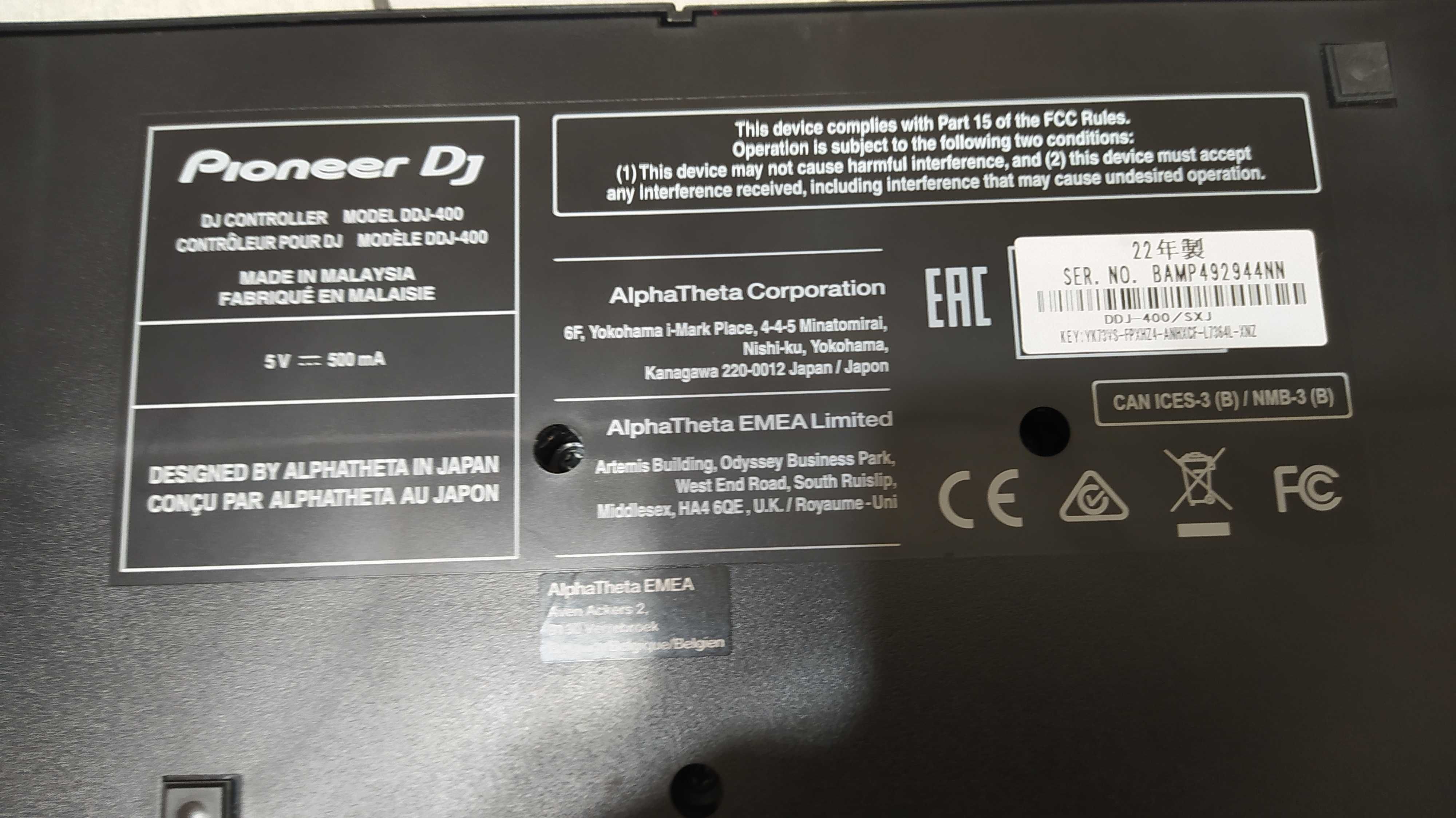 Pionner DDJ 400 DJ Контролер