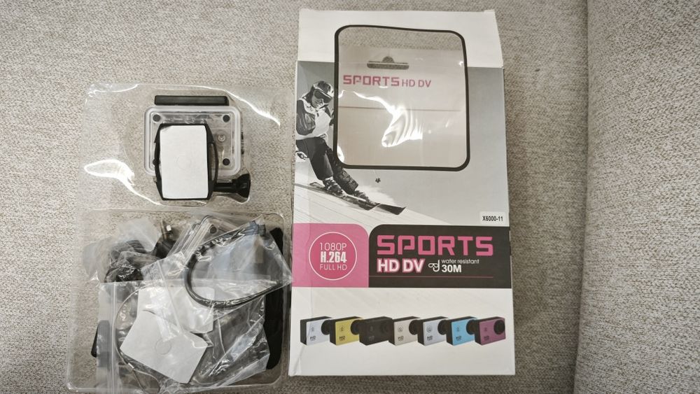 Экшен камера SPORTS HD DV, 1080Р до 30М, 
Новая, полный компле