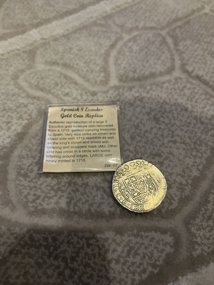 Древний Испанская монета 1715 г.