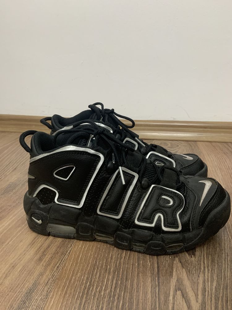 Nike Air More Uptempo Black Silver IMPECABIL!!!