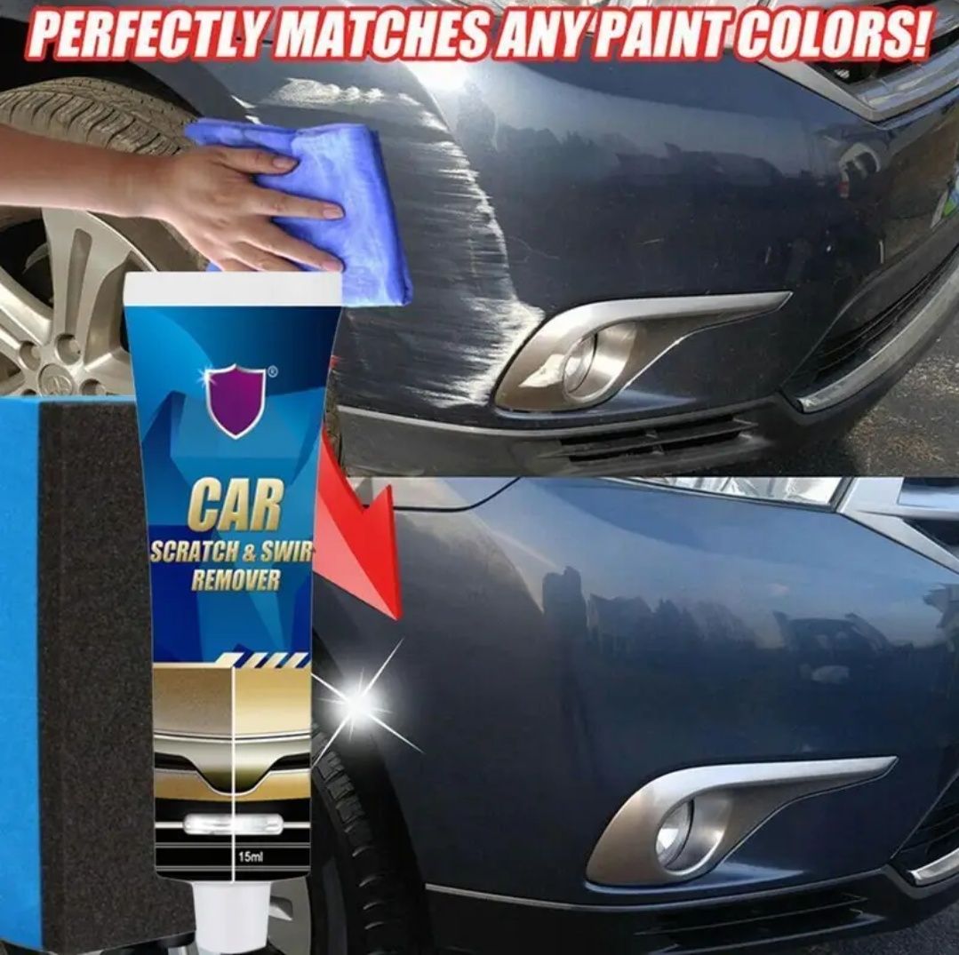 Soluție polish Kit de reparație pentru zgârieturi auto +Burete+Laveta
