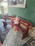 Bânci rustice din lemn masiv stejar
