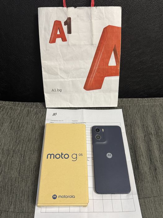 ЧИСТО НОВ 64GB Motorola g05 A1 Гаранция 2027г. Blue