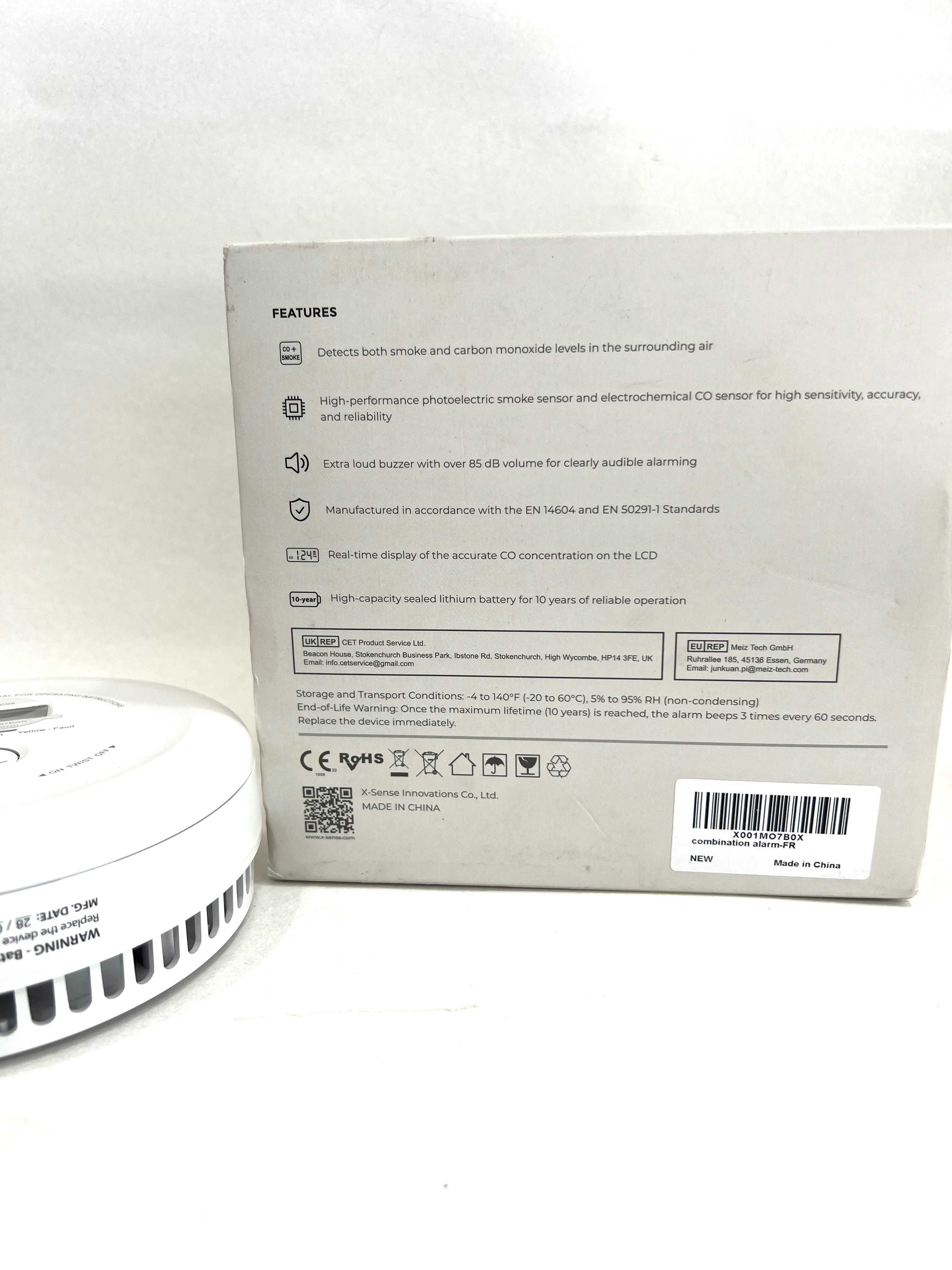 Detector de fum și monoxid de carbon X-Sense SC08, NOU!