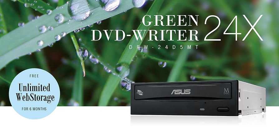 DVD записвачка ASUS DRW-24D5MT, 24x, SATA