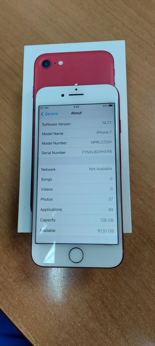 iphone 7 RED 128GB-Без забележки!