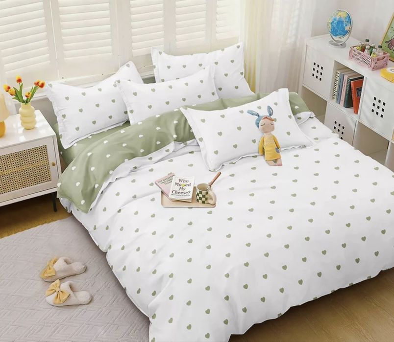 Двулицево спално бельо с ластик