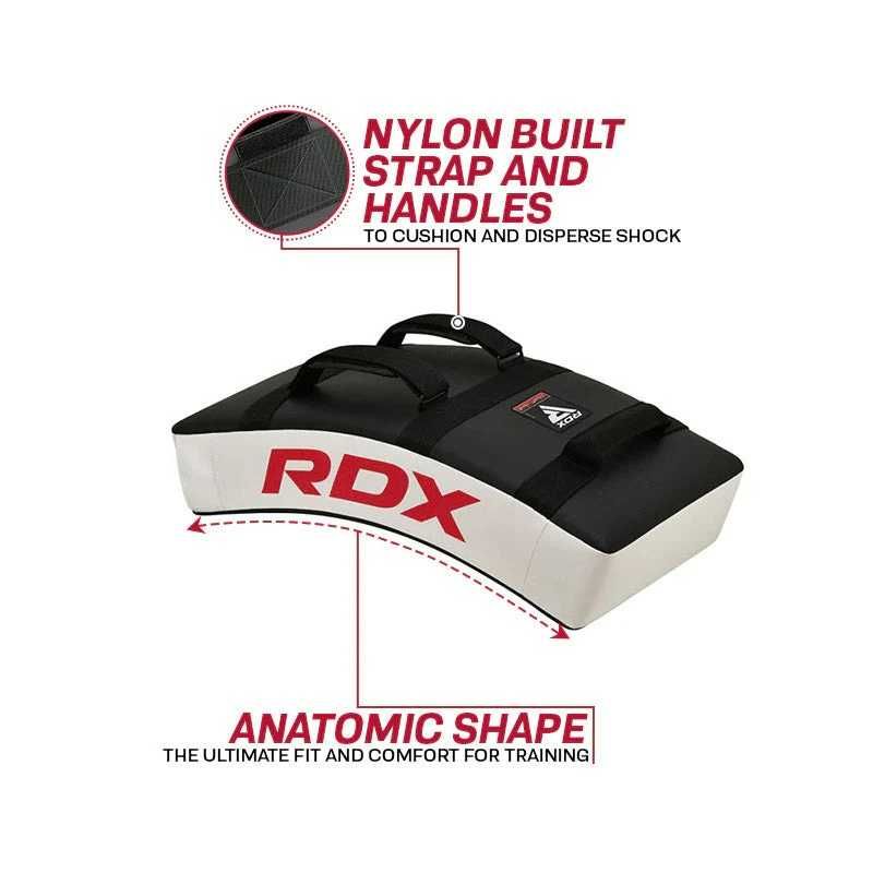 Тренировъчен Щит RDX T1 Curved Kick Shield Black-White, Боксова Лапа