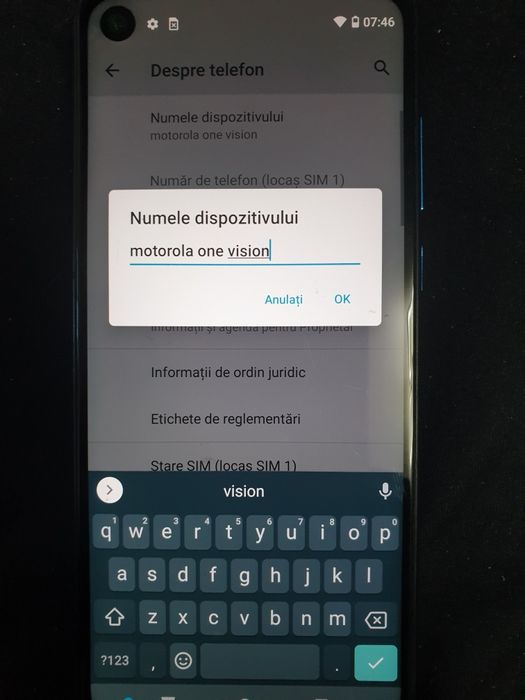Smartphone Motorola one vision