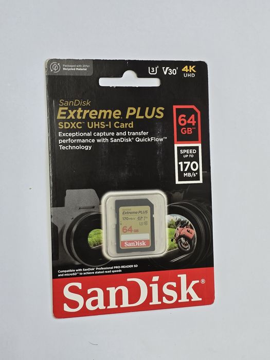 Card de memorie SanDisk Extreme PLUS 64GB SDXC