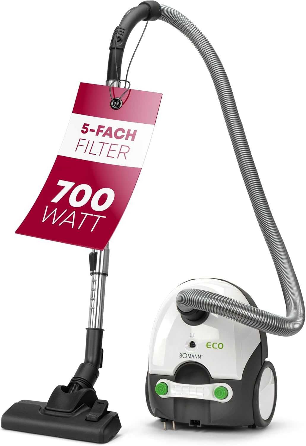 Малка Прахосмукачка Bomann BS 9019 CB, С торба, 700W
