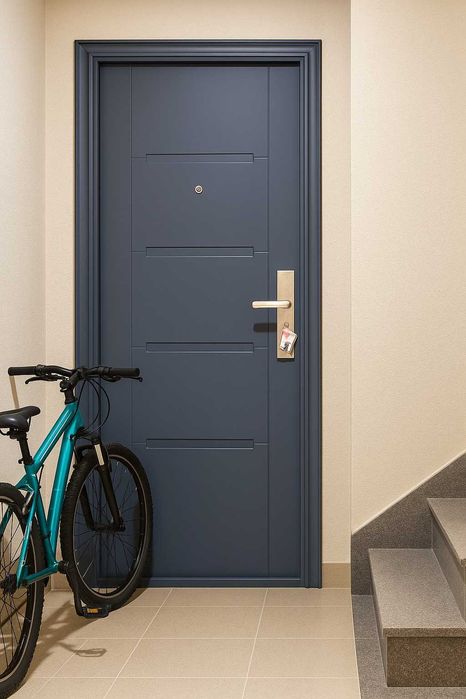 Usa Intrare Metalica Stanga Antracit Apartament Birou  SQ 205x88cm