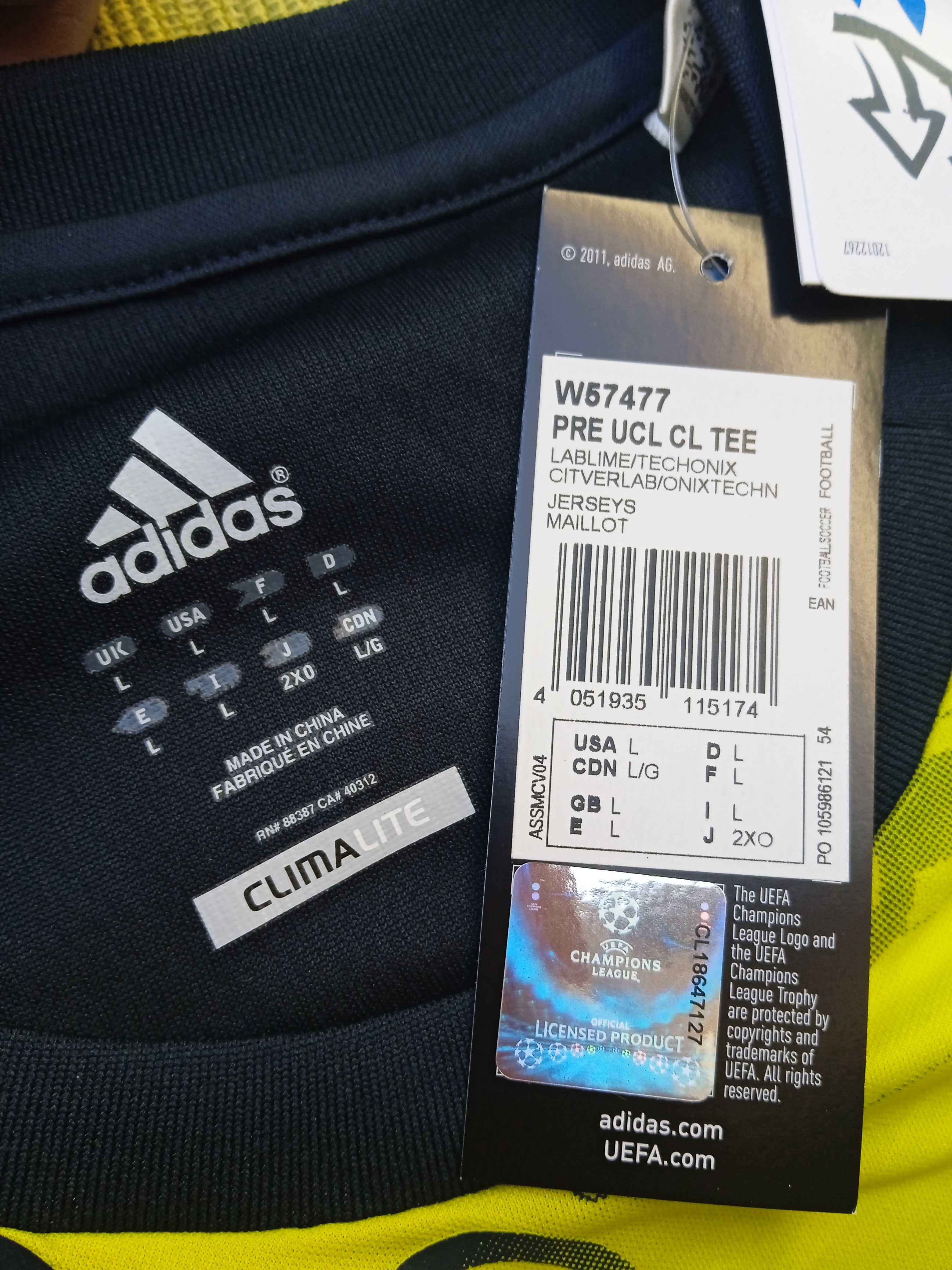 НОВА мъжка спортна тениска Adidas UEFA Champions League, размер L