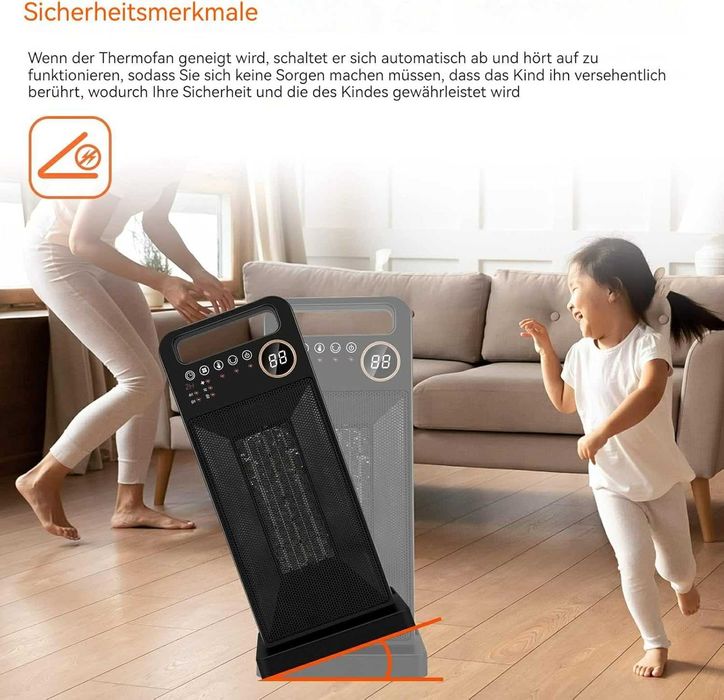 Încălzitor cu ventilator ceramic, Miavogo 2000 W pe 3 nivele
