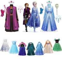 Rochie fetite printese Disney Frozen Elsa și Anna, varsta 3,4,5,6,7