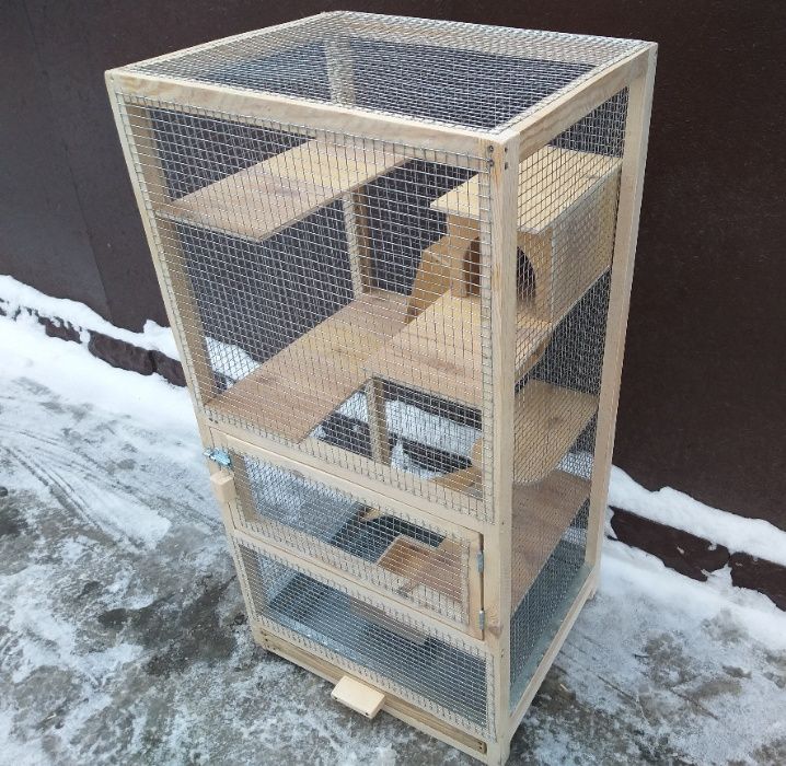 Клетка 3 этажа для шиншилл, хорьков, сурков и т.д