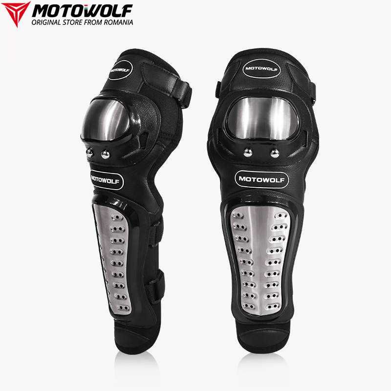 Set protectii moto de la Motowolf genunchere si cotiere