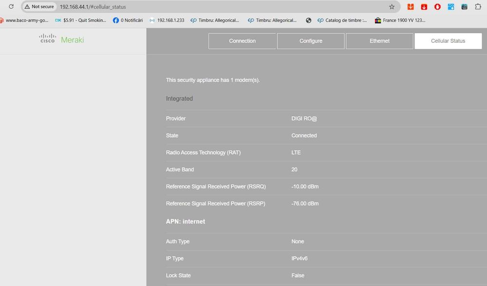 Cisco Meraki MX68CW –Router Enterprise cu 4G+WiFi – Perfect Funcțional