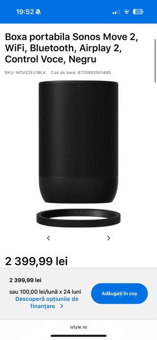 Boxa portabila sonos move 2