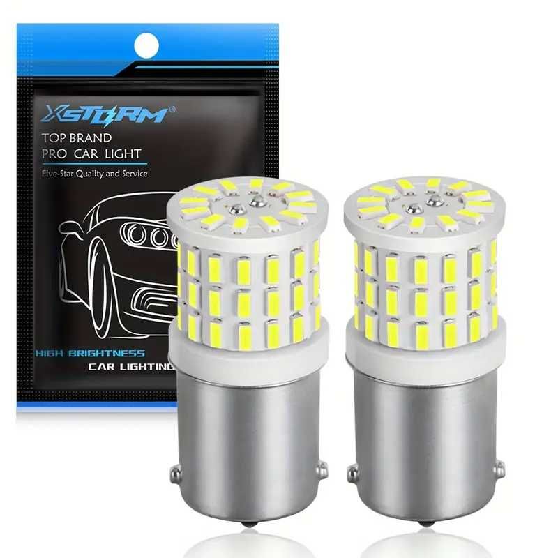 2 Бр. XSTORM Супер Ярки LED дневни/стоп светлини, P21/5W BAY15D, 12V