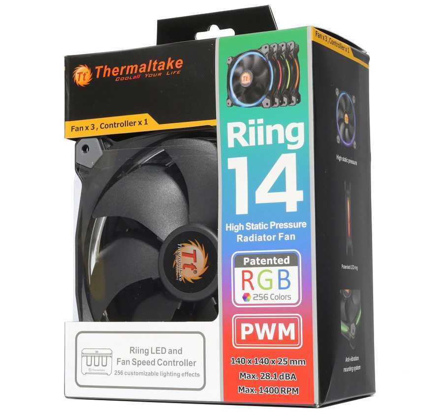 Продам вентиляторы Thermaltake  Riing 14 LED RGB для корпуса.