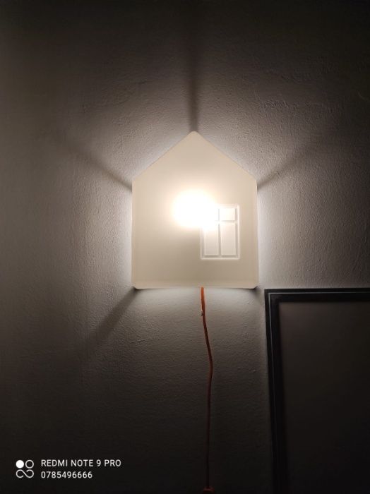 aplica perete veioza lampa camera copil IKEA, ALBA bec economic inclus