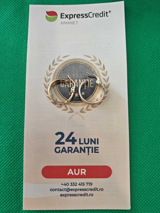 (Ag44 B6059.2) Cercei aur 14K 2.65g