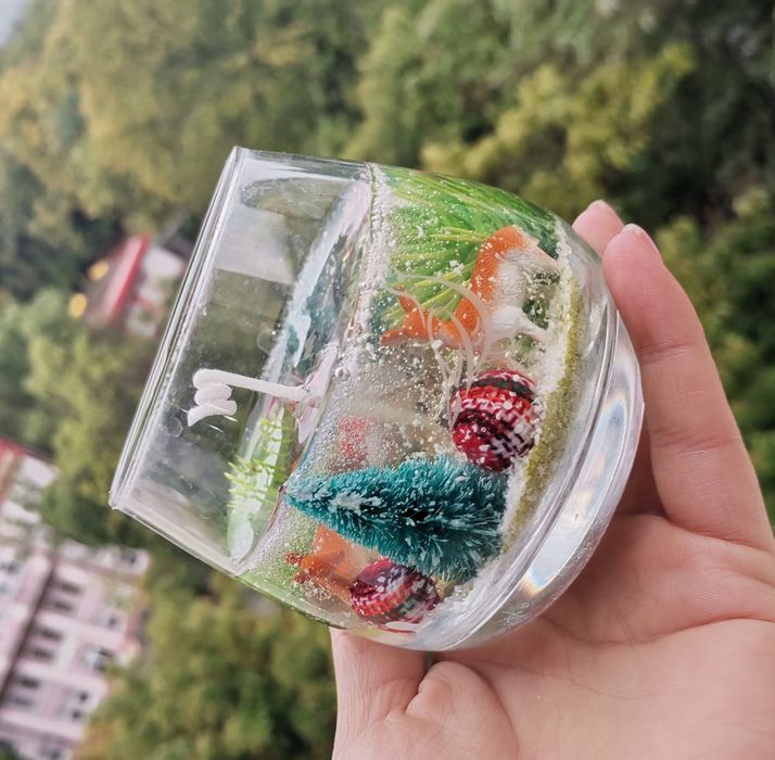 Коледни чаши и бурканчета свещи