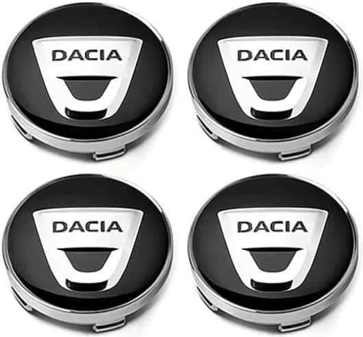 Set 4 Capace Dacia negre pentru jante aliaj