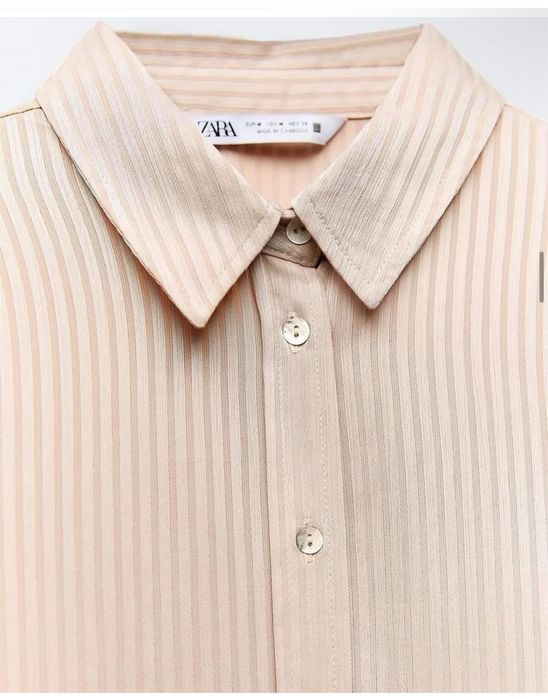 Camasa satinata nude Zara marime S M L XL nou