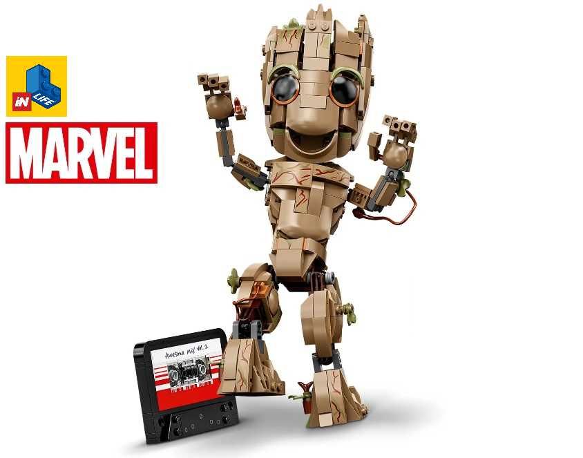 NOU TIP brand L Marvel copac Eu sunt Groot 76217