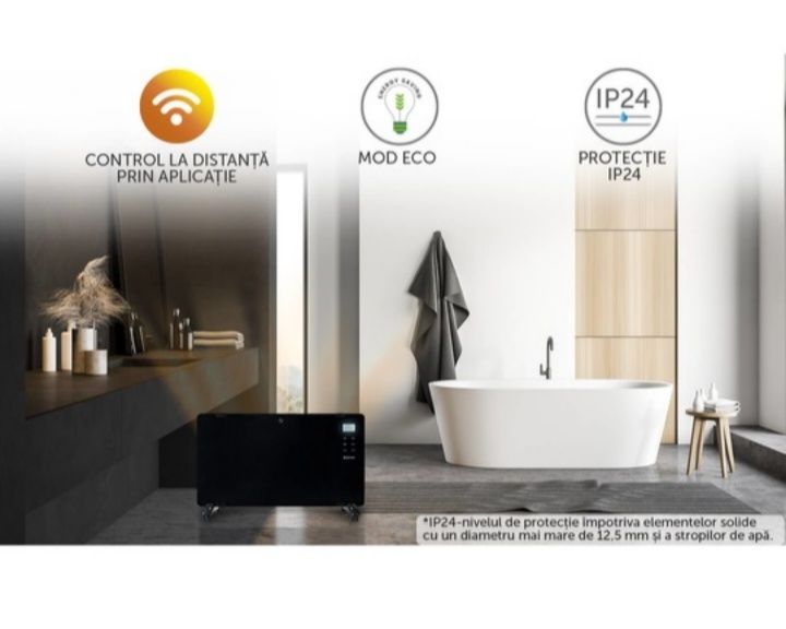 Convector electric AlecoAir C20 Heatix negru