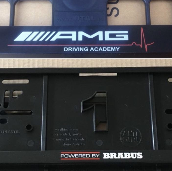 Рамки за номер АМГ Мерцедес държачи подложки MERCEDES S63 AMG BRABUS