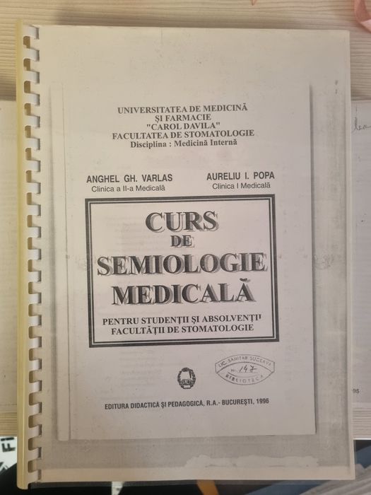 Vand cărți pentru Postliceala Sanitara