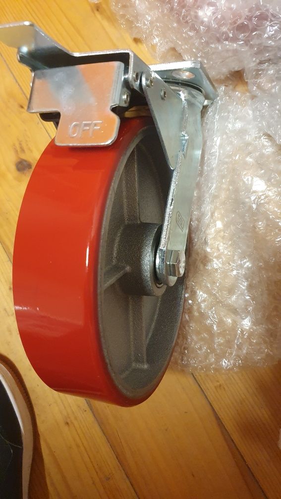Roata pentru carucior/Schela,din aluminiu, siliconata, 8" x 20