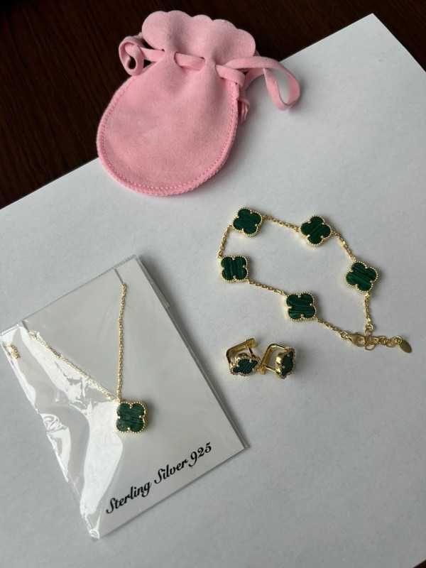 Set superb din argint marcat 925 placat cu aur