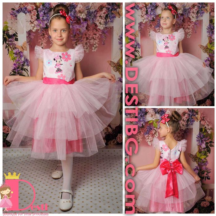 Детски рокли ТЕДИ-МОД  с Мики Маус, Мини Маус, Дисни Принцеси, БАРБИ