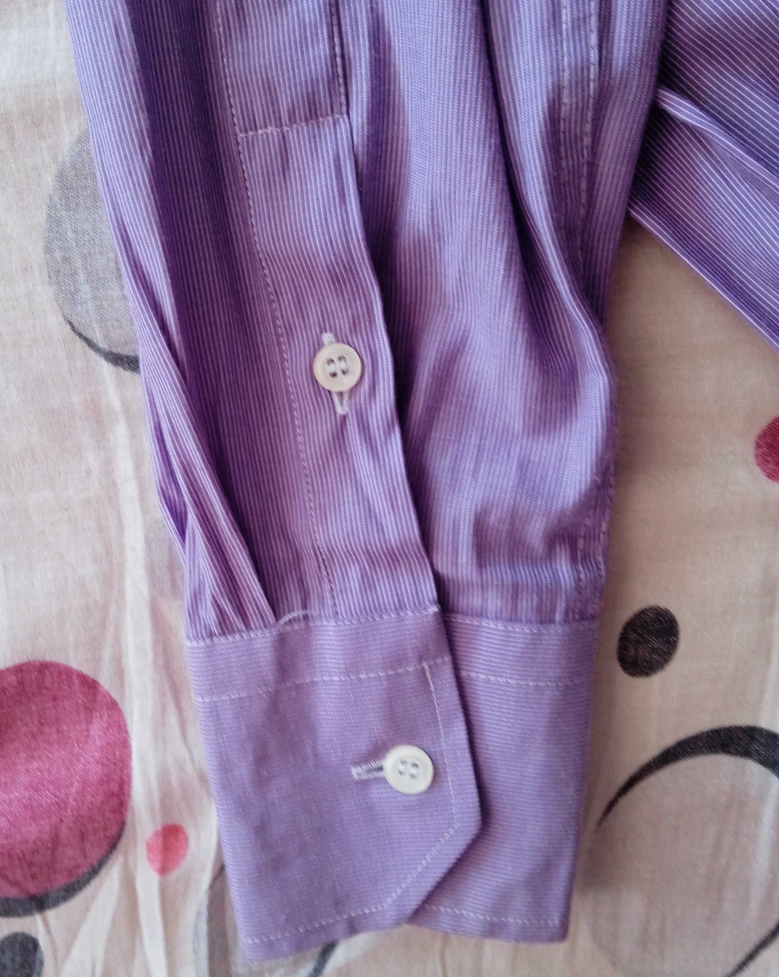 RIKON Made in BG 37/38 S/M лилава риза с дълъг ръкав purple shirt