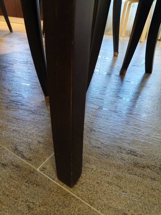 Трапезна маса и столове, разтегаема, масивно дърво, венге