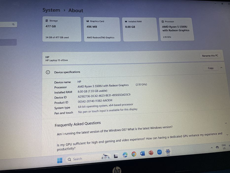 Noutbook , ноутбук , HP LAPTOP 15 “