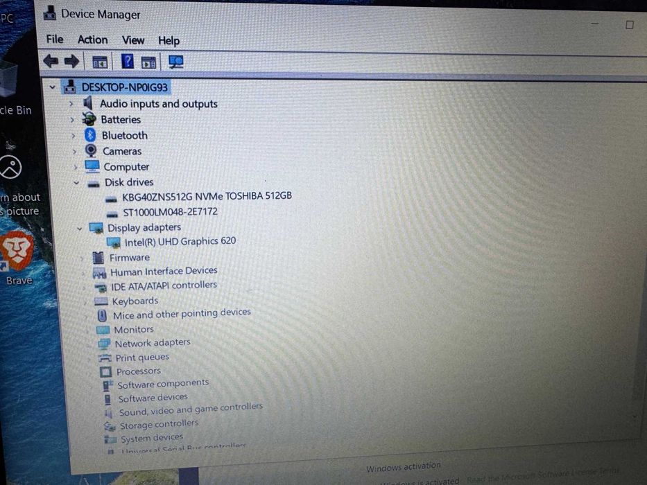 VAND Laptop DELL inspiron, intel i5 8265U, 8GB RAM 1.5TB SSD