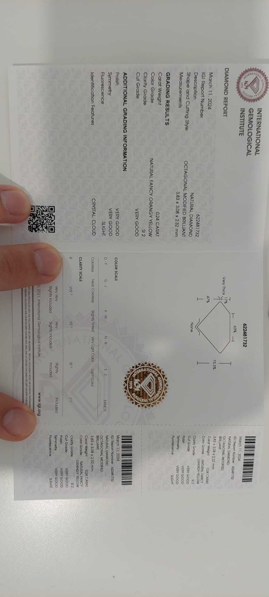 Diamante naturale - certificate IGI