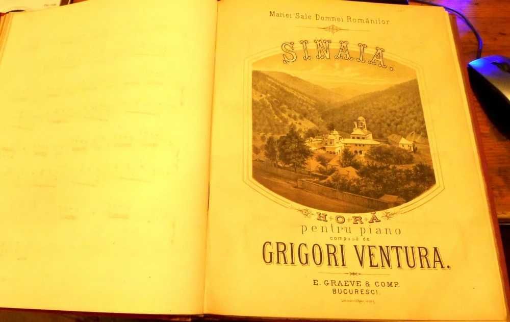 SINAIA - Grigori Ventura - Cromolitografie Dedicata Reginei Elisabeta