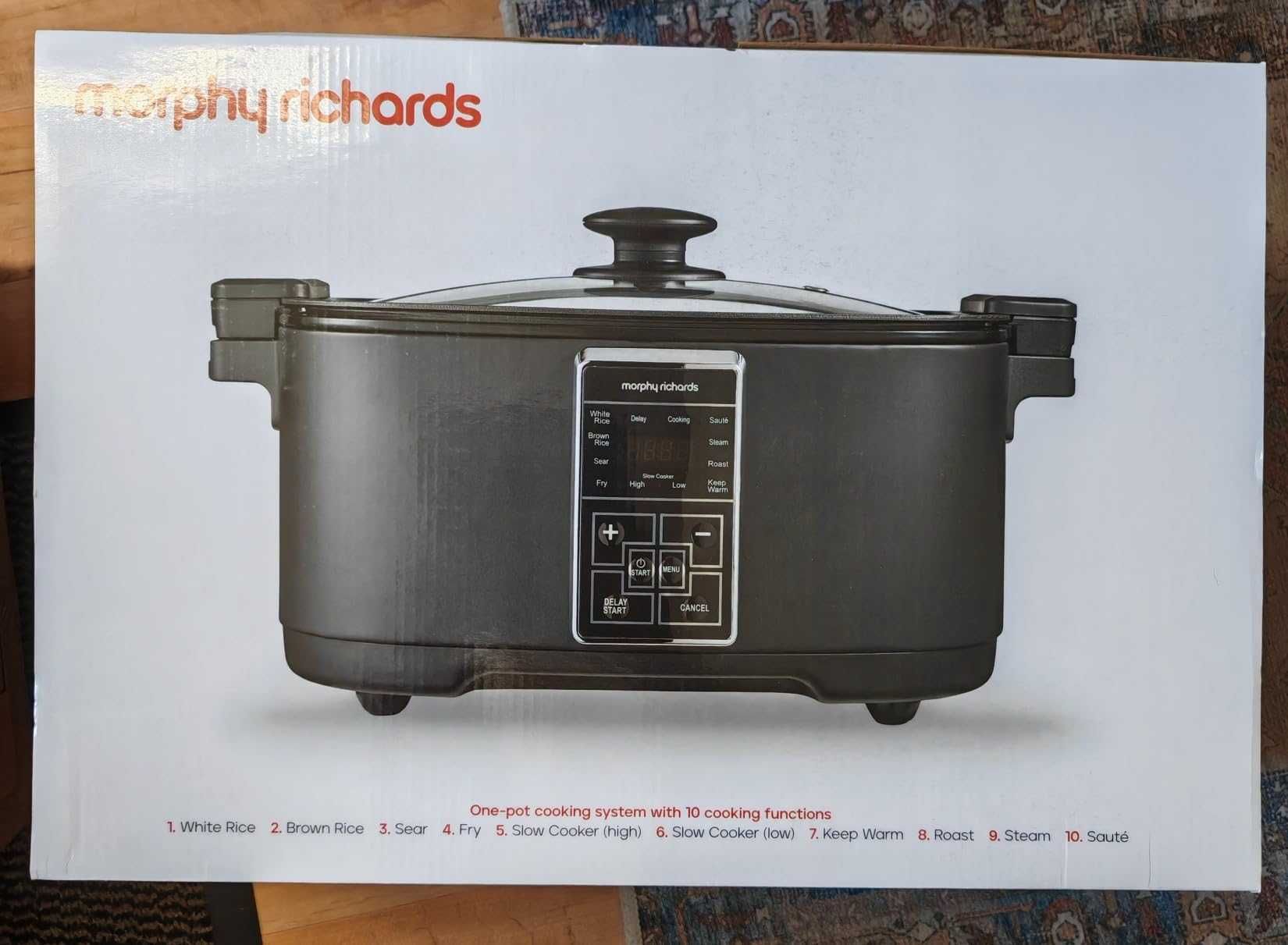 Мултифункционален мултикукър Morphy Richards 10 в 1,6,5 л,1350 W,черен
