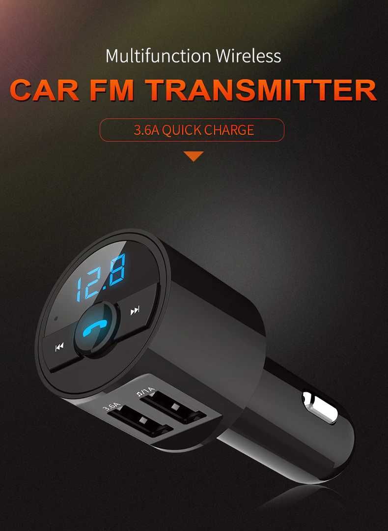 Modulator FM / Incarcator auto telefon quick charge Bluetooth